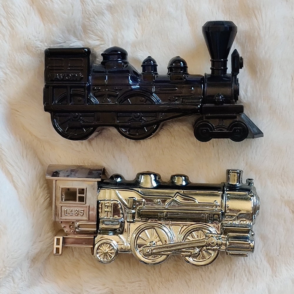 Vintage Avon Collectible Train Aftershave bottles